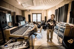 Maciej Staniecki i Gaba Kulka podczas sesji nagraniowej